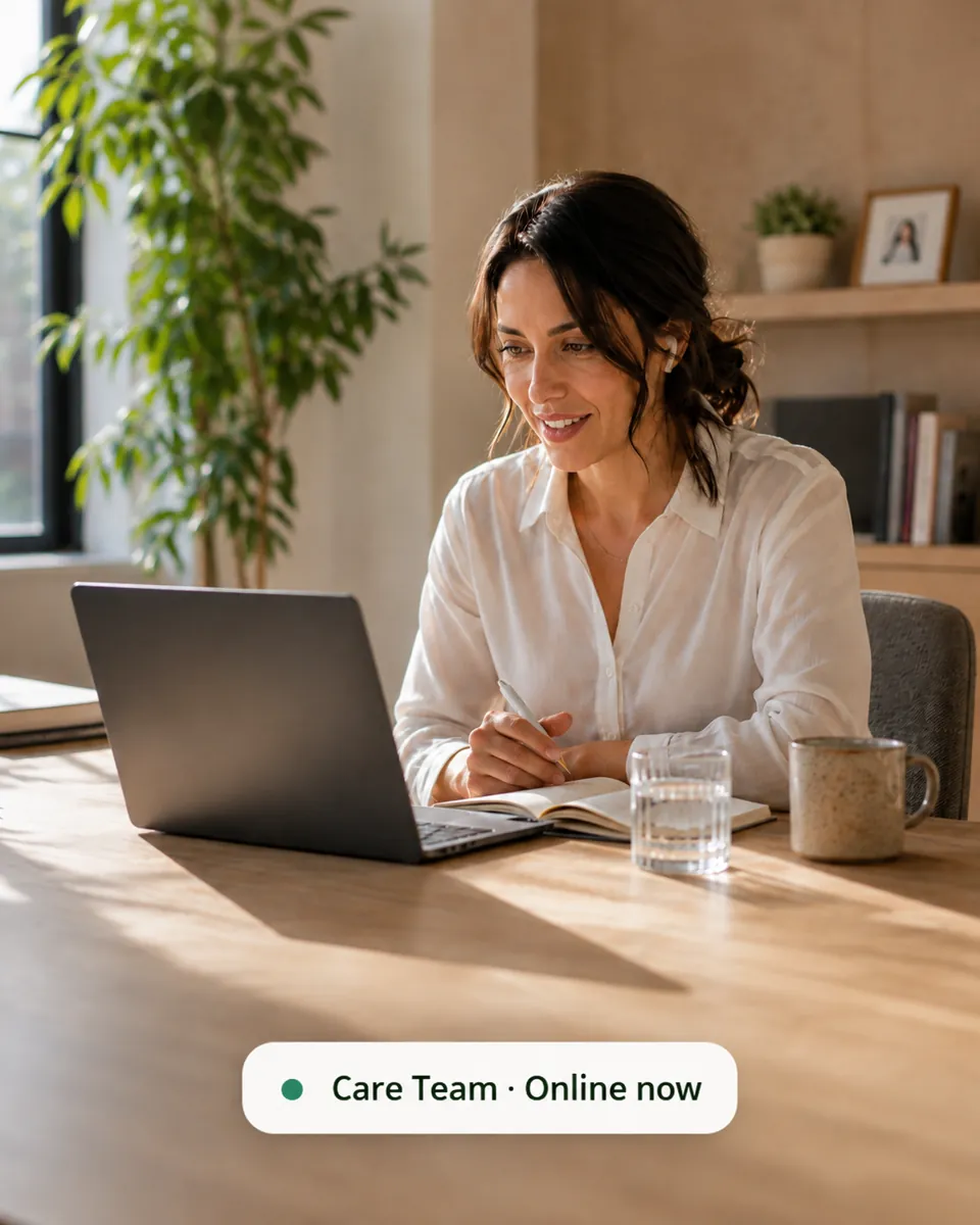 Healis care team member available online