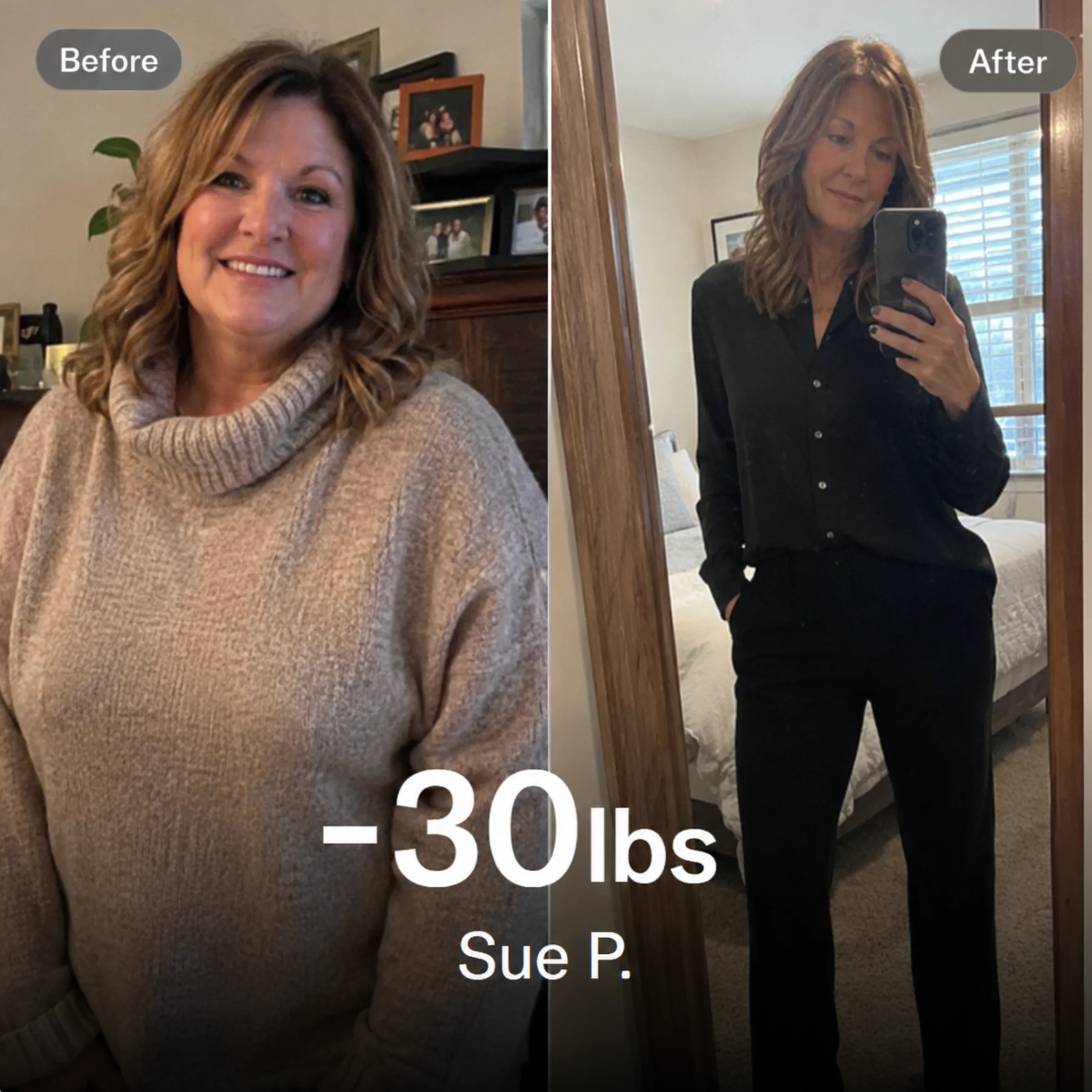 Sue P. before and after